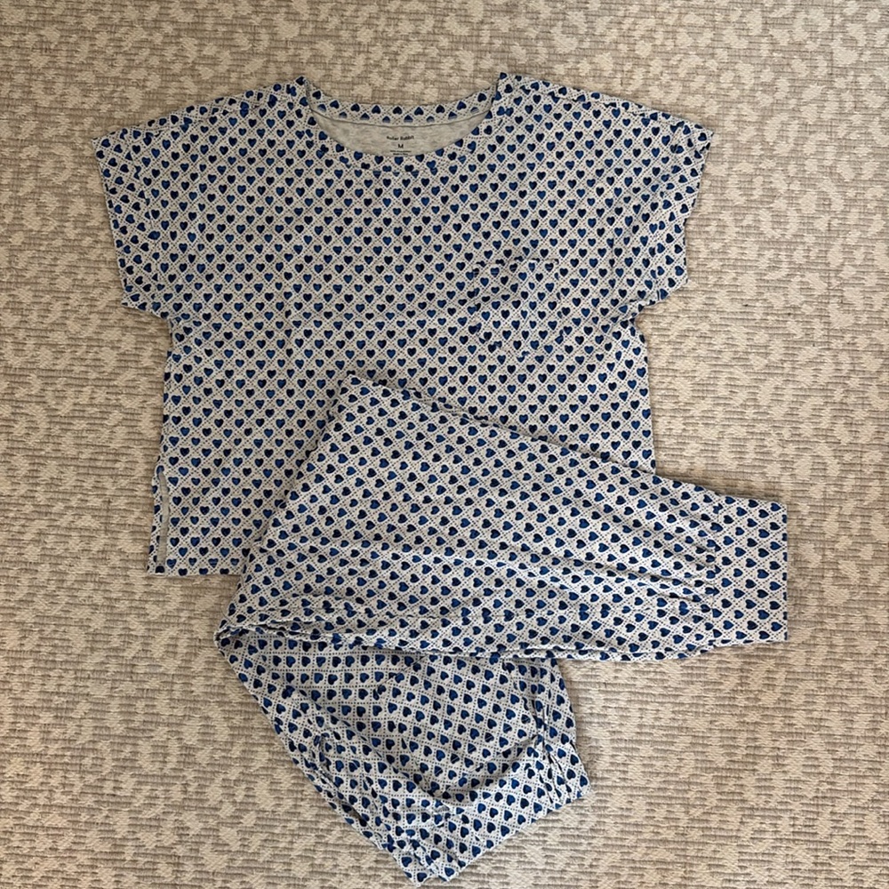 Roller Rabbit blue hearts lounge set